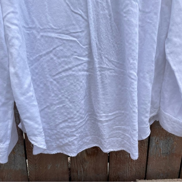 JANE &‎ DELANCEY Women’s White Long Sleeve Button Down Top Size Large - Picture 10 of 11